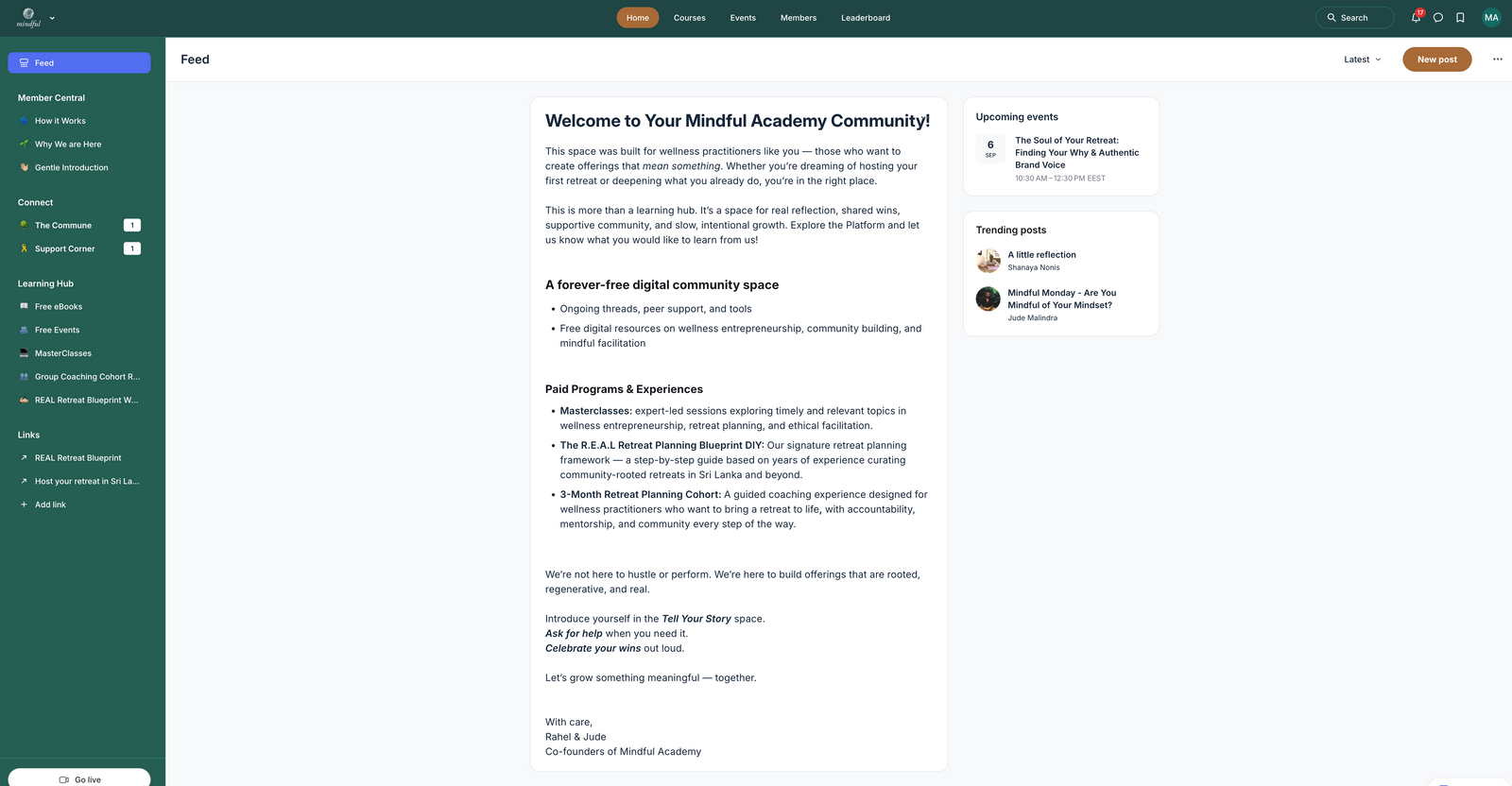 Community dashboard